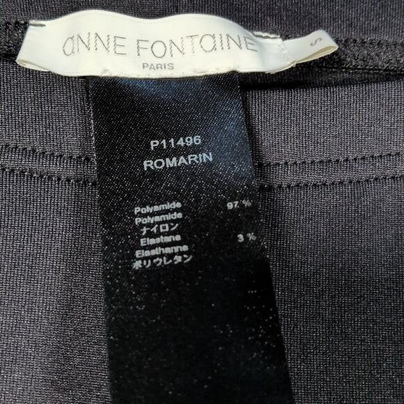 Anne Fontaine Black Romarin Stretchy Slim Fit Leggings Size Small - Picture 4 of 6
